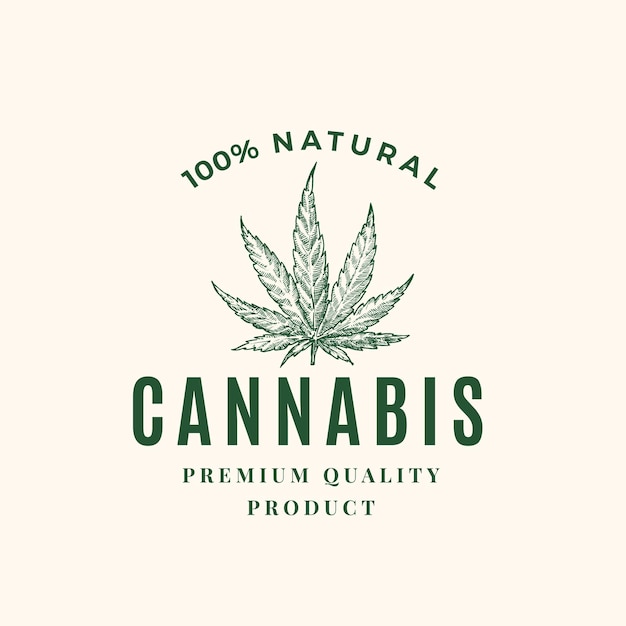 Premium quality cannabis abstract  sign, symbol or logo template.