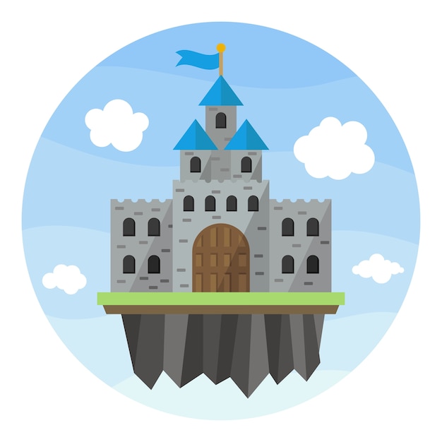 Vector premium quality castle building vector