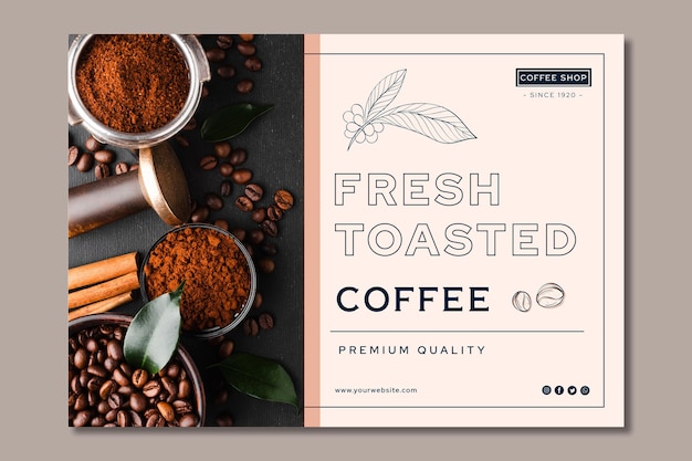 Banner di caffè di qualità premium