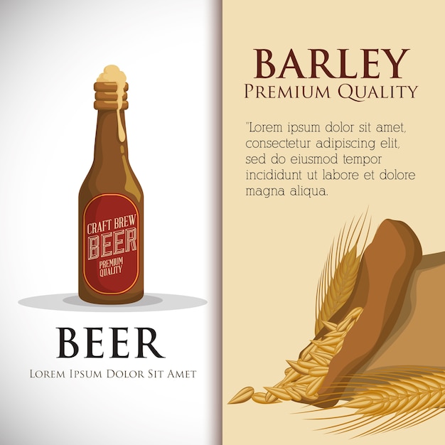 Vector premium quality craft brew beer