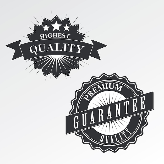 Vector premium quality emblems (labels) in vintage style, vector