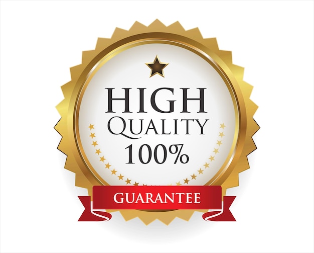 Vector premium quality golden design badge vector collection