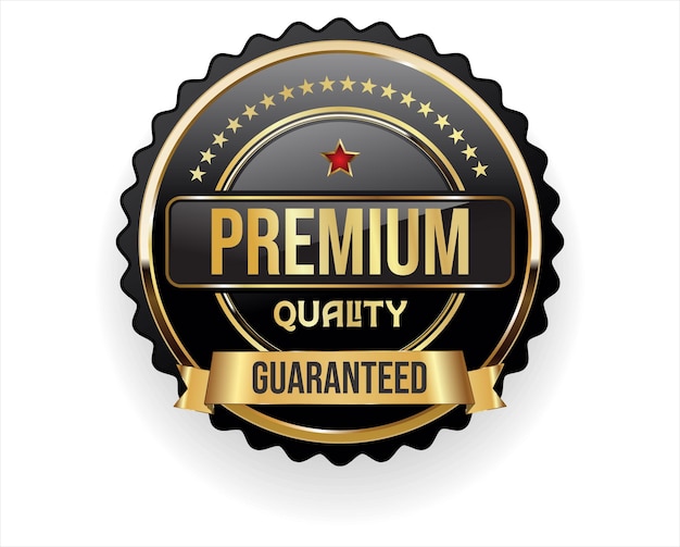 Premium quality golden design badge vector collection