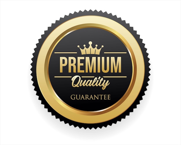 Premium quality golden design badge vector collection