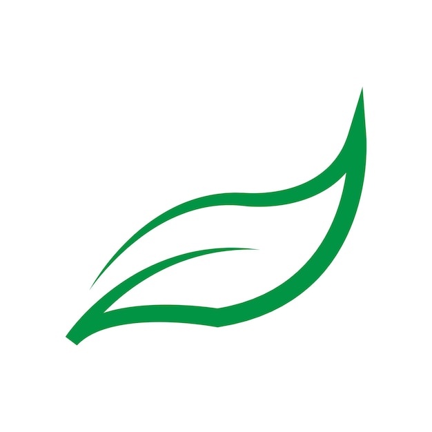 Символ вектора логотипа зеленого листа высшего качества
