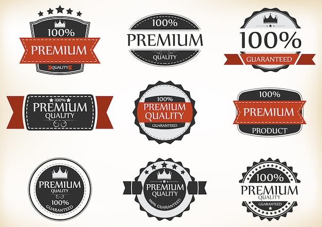 Premium Quality and Guarantee Labels 