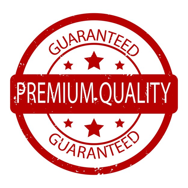 Premium quality guaranteed rubber stamp vector