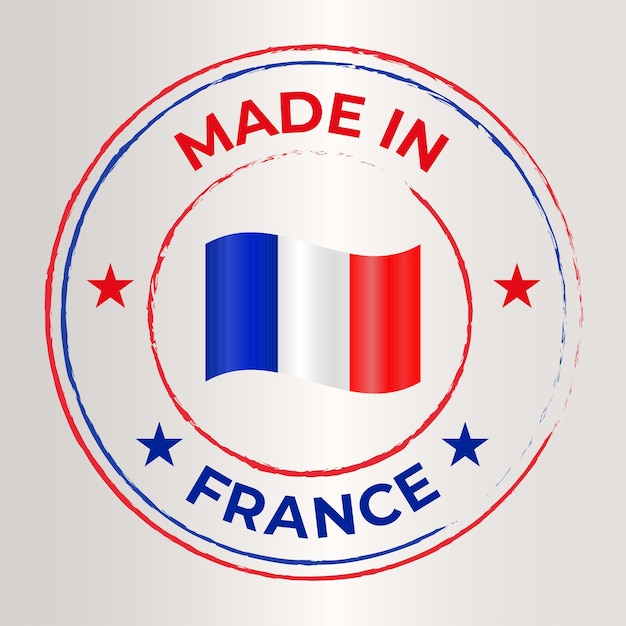 Premium Quality Made in FRANCE Garantie Badge met glanzende vlag