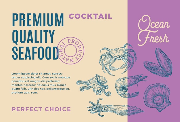 Cocktail di pesce di qualità premium.