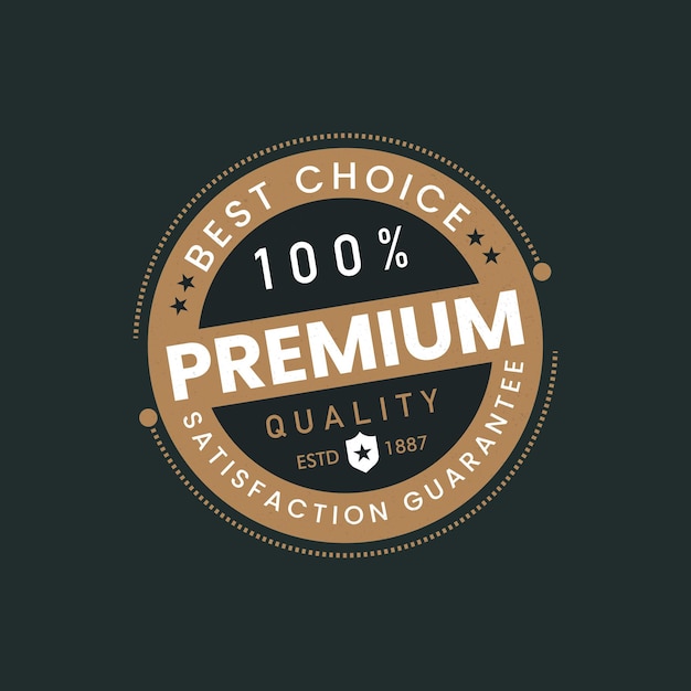 Vector premium quality vintage retro badge logo design - hipster logo