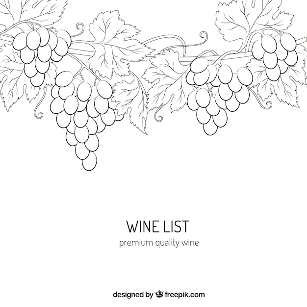 Premium quality wine drawing