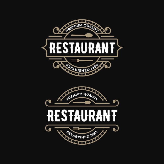 Premium restaurant vintage logo design