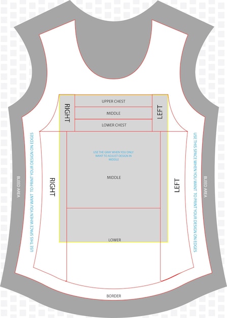 Vector premium scoop tshirt guide template