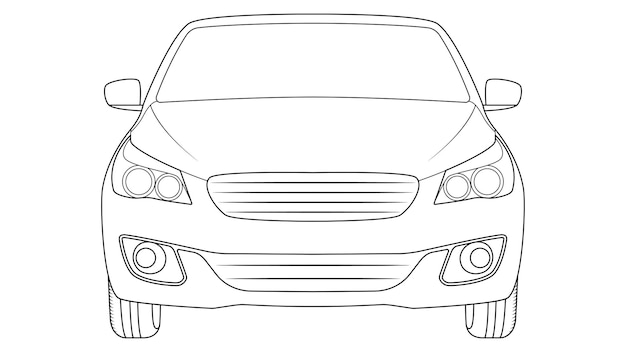 Vector premium sedan auto vector sedan auto vectorillustratie in vlakke stijl