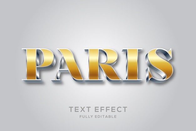 Premium Silver and Gold Text Effect