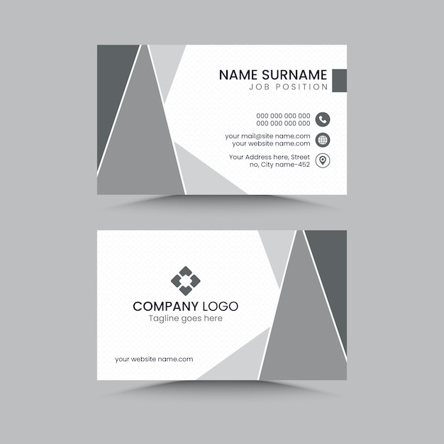 premium simple and cool business card modern template vector illustrator