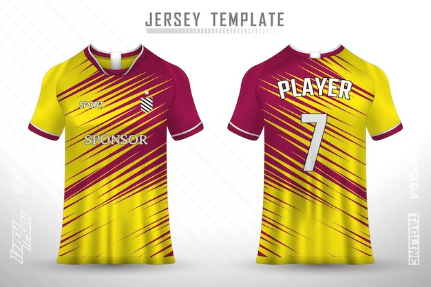 Premium soccer jersey template with abstract texture