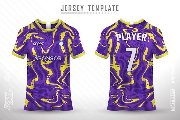 Premium soccer jersey template with abstract texture