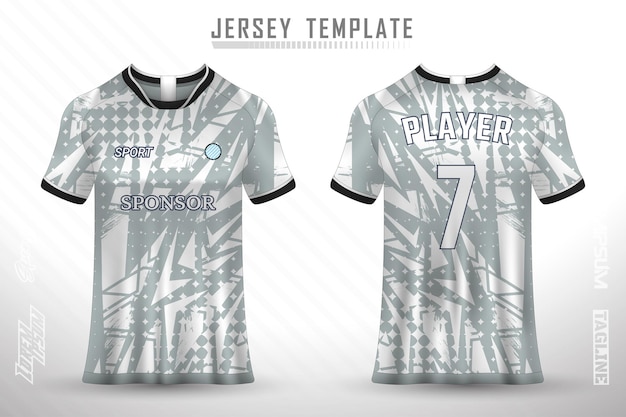 Premium soccer jersey template with abstract texture