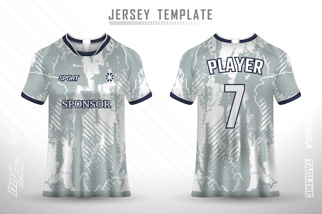 Premium soccer jersey template with abstract texture