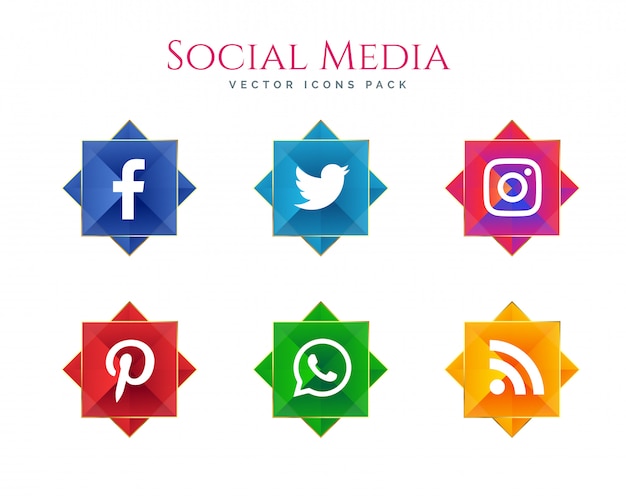 Premium social media iconen collectie