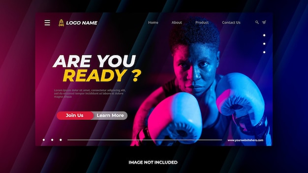 Premium sport landing page template