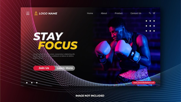 Premium sport landing page template