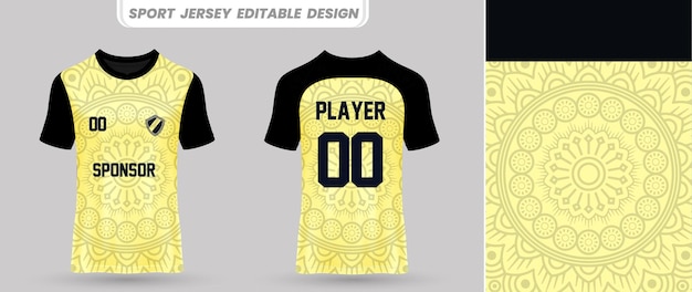 premium sportjersey ontwerp voor- en achterkant om te bedrukken