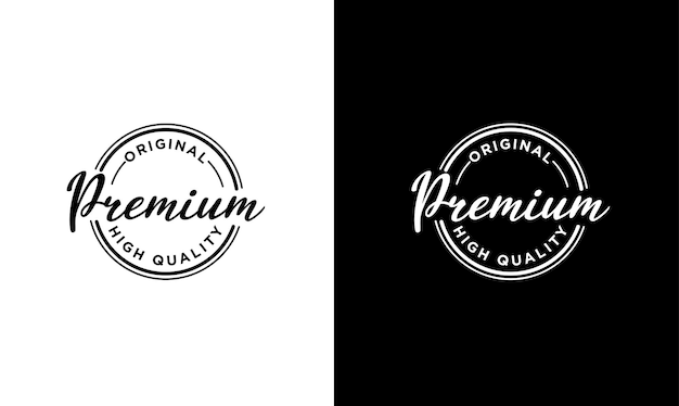 Шаблон дизайна логотипа этикетки премиум-класса