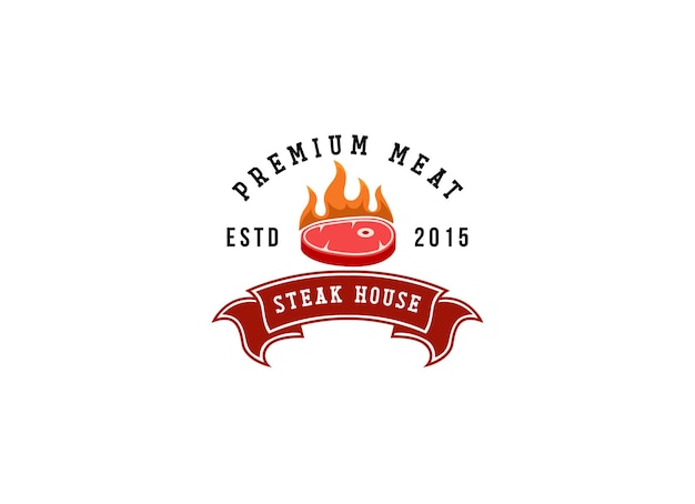 Premium Steak House Logo Design Template