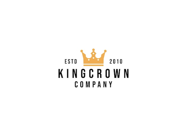 Premium style abstract gold crown logo symbol Royal king icon Modern luxury brand element sign