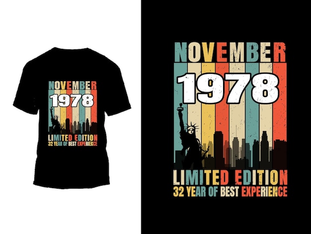 Premium t-shirt voor november dsign