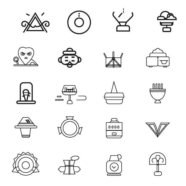 Premium Thin line icons set of pets and veterinary Outline symbol collection Editable vector