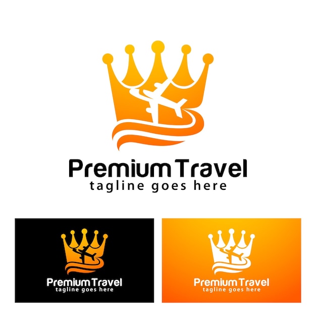 プレミアム旅行のロゴのデザイン テンプレート