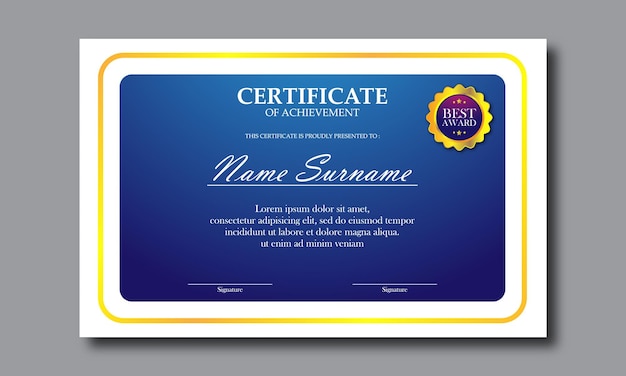 Premium unique certificate and diploma template