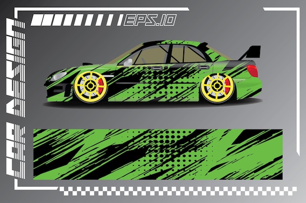 Premium Vector autorace sticker ontwerp