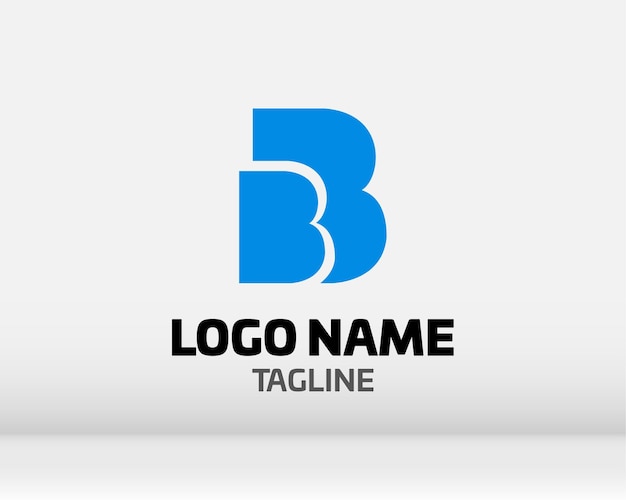 Premium Vector B-logo in twee kleurvariaties Prachtig logo-ontwerp voor luxe bedrijfsbranding Elegant identiteitsontwerp in blauw en goud