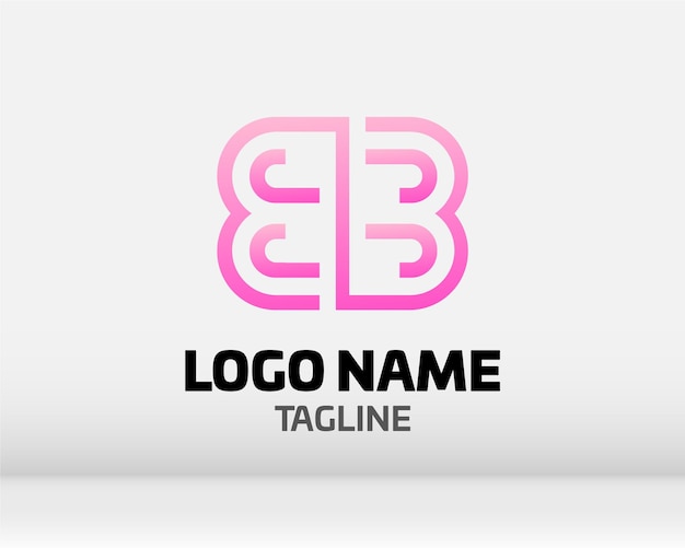 premium vector b logo in two color variations beautiful logotype design for luxury company branding elegant identity design in blue and gold
