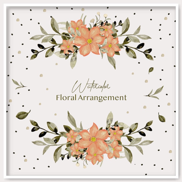 Premium Vector Beautiful floral watercolor arrangement