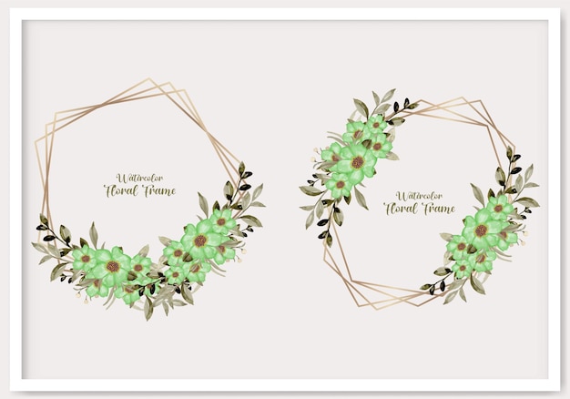 Premium Vector Beautiful floral watercolor frame