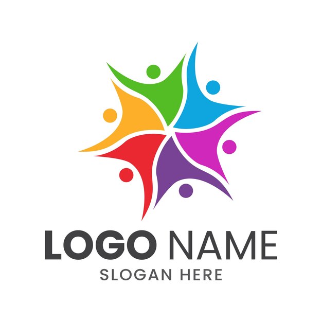Vettore logo della comunità. vettore premium