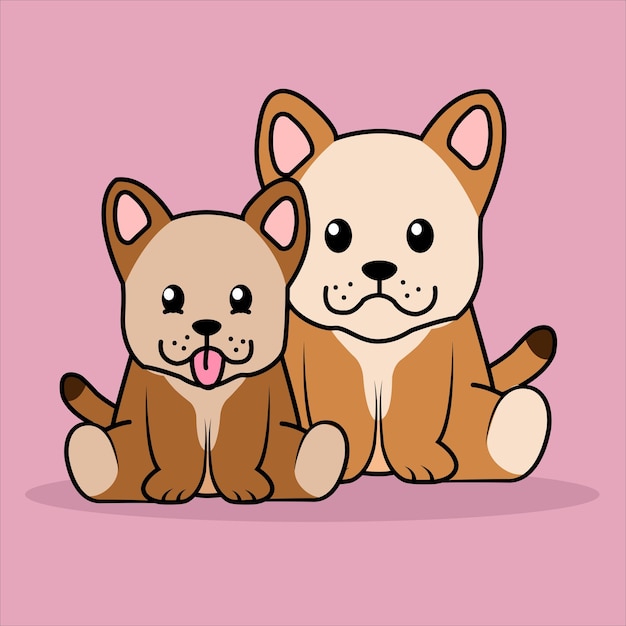 Premium Vector Cute Puppy Cartoon Art Stock