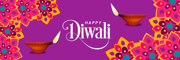 Premium Vector Diwali Festival Banner Flat Design