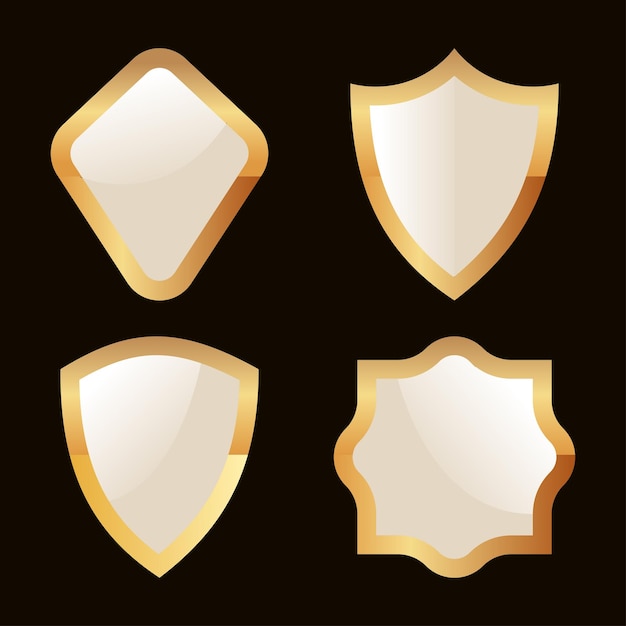 Premium Vector Elegant Gold Label Badges Collection Stock