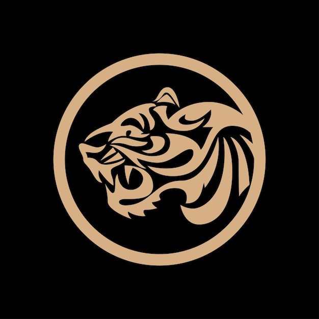 Premium Vector Esports tijger gezicht mascotte logo