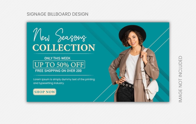 Premium vector fashion banner template