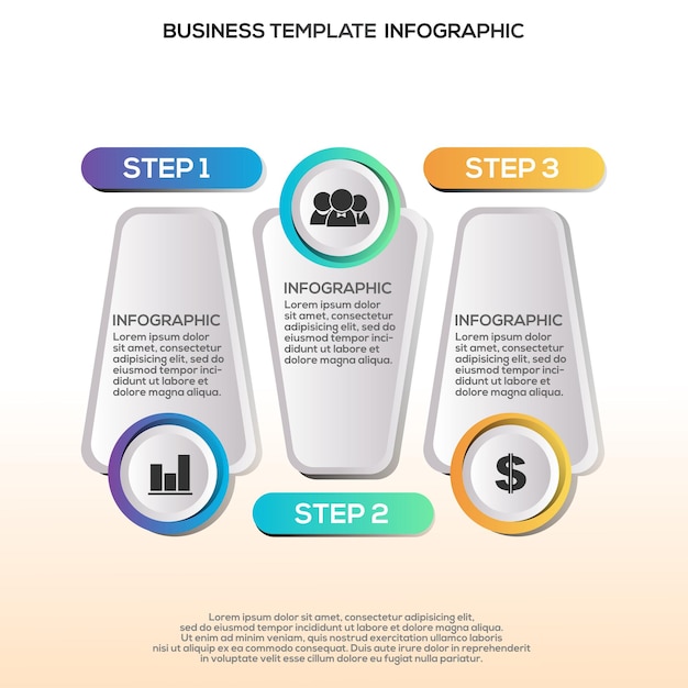 Premium Vector Gradient infographic steps template