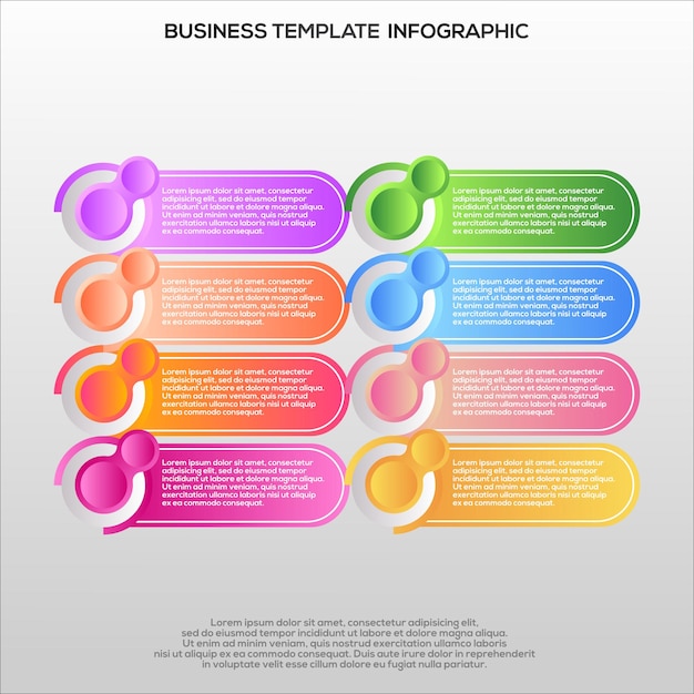 Premium Vector Gradient infographic steps template