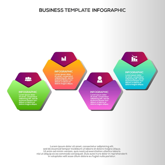 Premium Vector Gradient infographic steps template