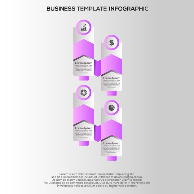 Vector premium vector gradient infographic steps template